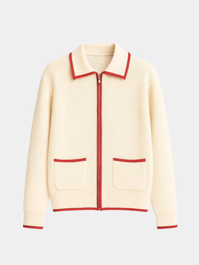 Okada | レトロコントラストニットカーディガン