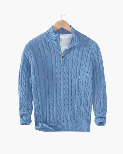 Okada | ジップ付きケーブルセーター