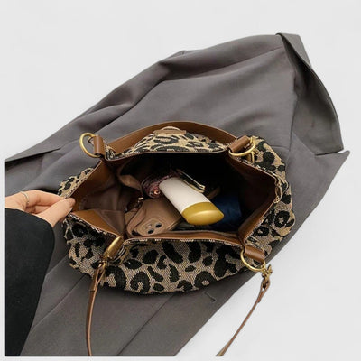 Okada | シックなレオパード柄トートバッグ