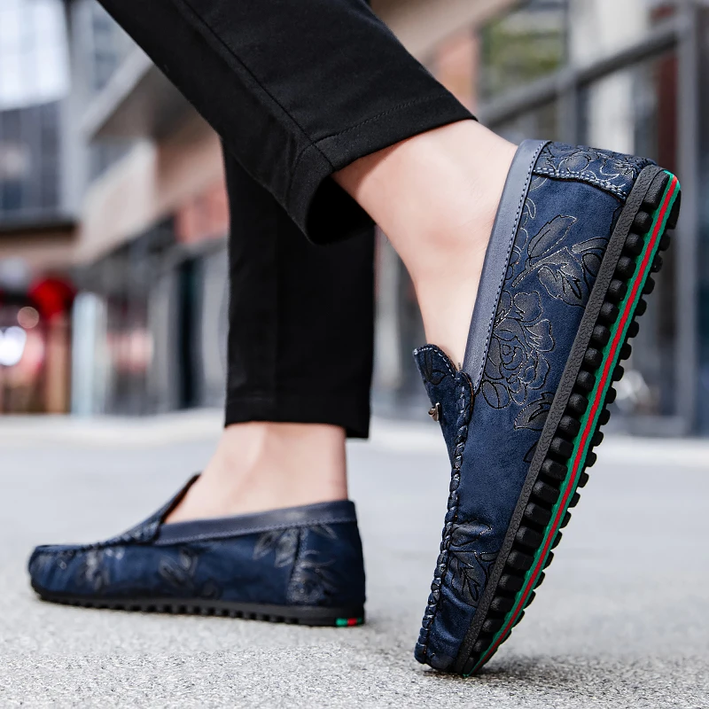 フローラルレザー ローファー